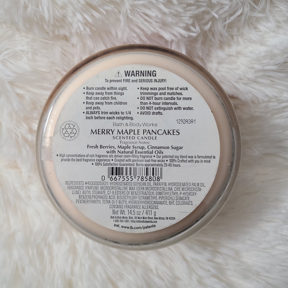 Bath & Body Works Merry Maple Pancakes 3-Wick Candle •HTF - Picture 3 of 3